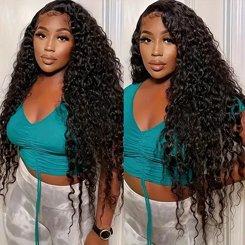 

Alimice 4x4 Lace Deep Wave Lace Front Glueless Wigs Human Hair