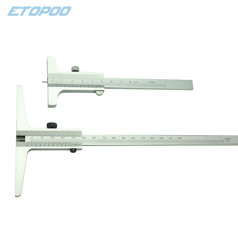 

80mm 150mm 200mm 250mm Depth Vernier Caliper 0.05mm Steel Metric Gauge Micrometer 6inch 8inch 12inch depth Measuring Tools