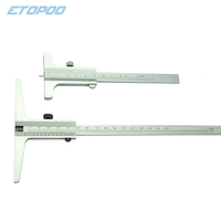 80mm 150mm 200mm 250mm Depth Vernier Caliper 0.05mm Steel Metric Gauge Micrometer 6inch 8inch 12inch depth Measuring Tools