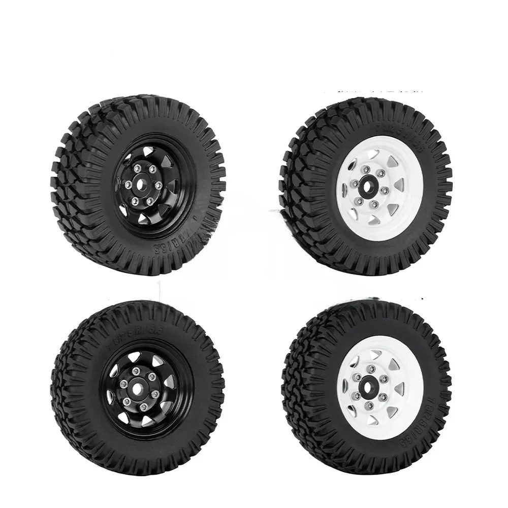 Roue de pneu de voiture télécommandée, roue en métal, simulation d'escalade, D90, TF2, Tamiya, Tamiya, CC01, LC70, MST Jimni, 1.55 ", 1 pièce