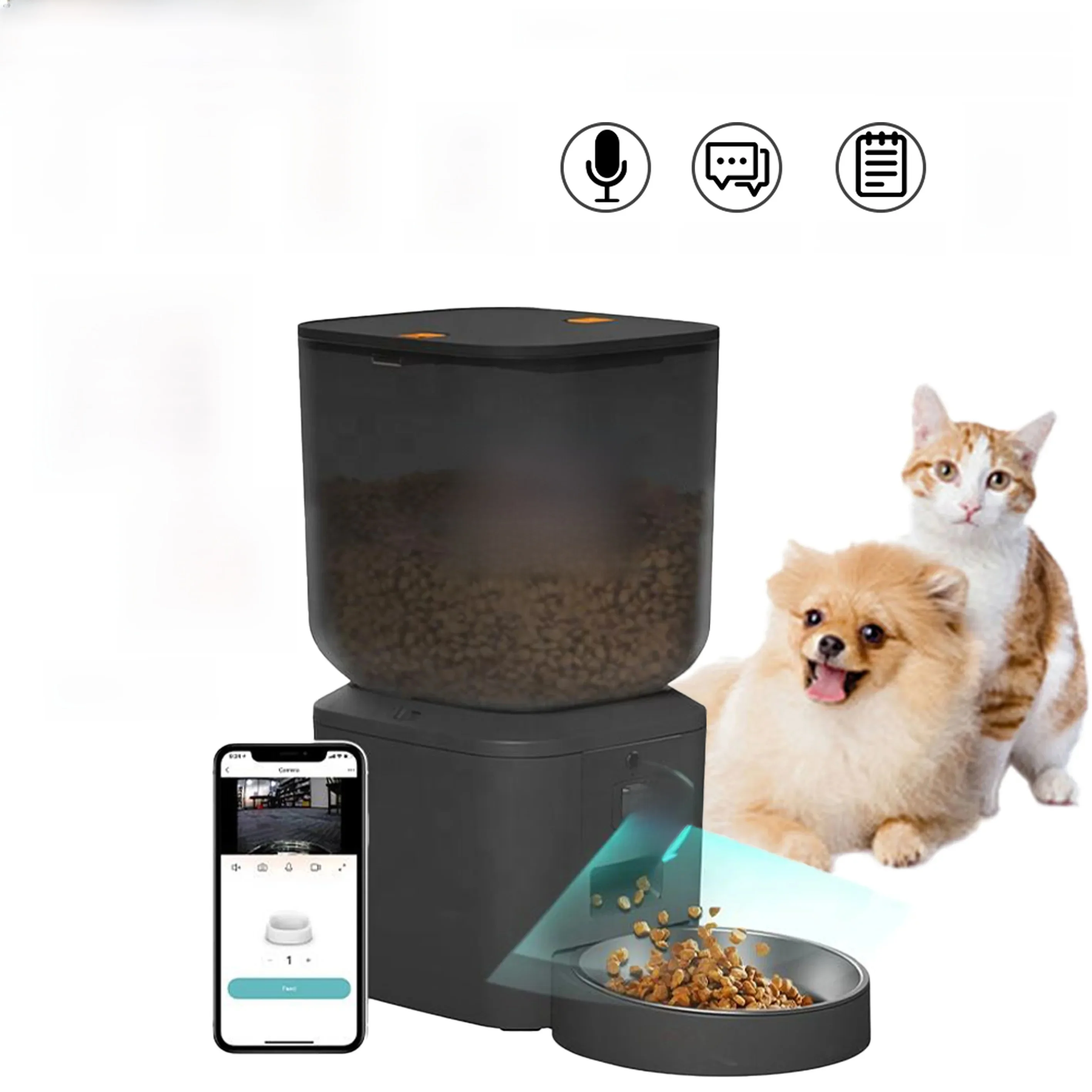8L Automatische Kat Feeder Met 1080p Camera Video 5G WiFi Kattenvoer Dispenser Huisdier Smart Voice recorder Tuya APP Huisdier Auto Feeder - afbeelding 2