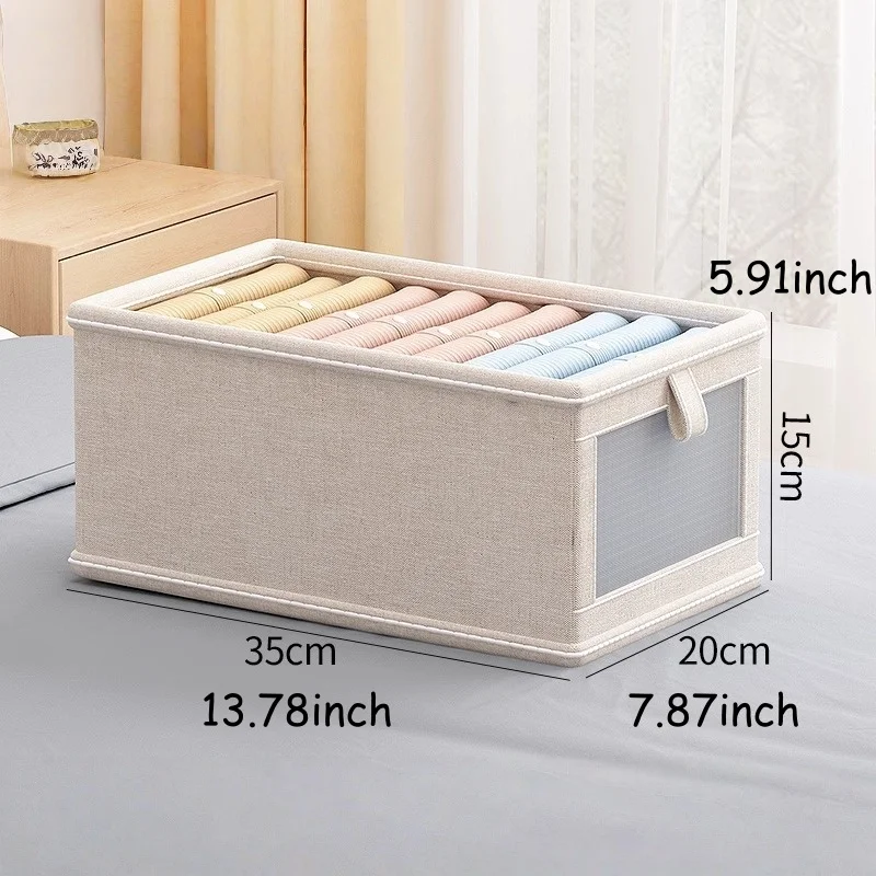 1 قطعة صندوق تخزين ملابس قابل للطي مع غطاء خزانة صندوق تخزين للملابس الداخلية الجوارب الرطوبة والغبار خزانة المنظم
