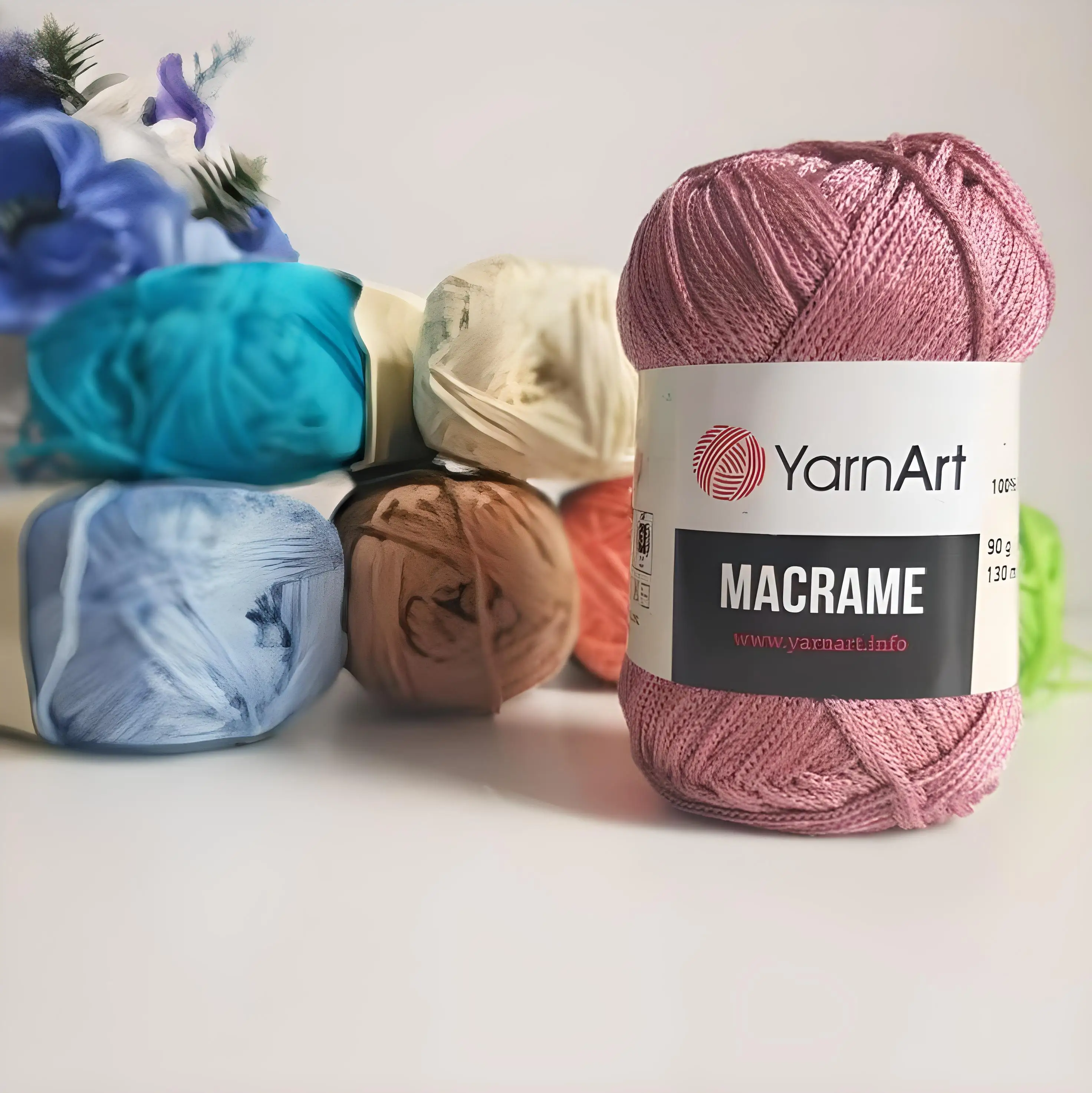 Yarnart Macrame Polyester Yarn for Hand Knitting Crochet Amigurumi DIY Baby Knitwear Scarf Blanket Shawl Sweater Cardigan Beanie