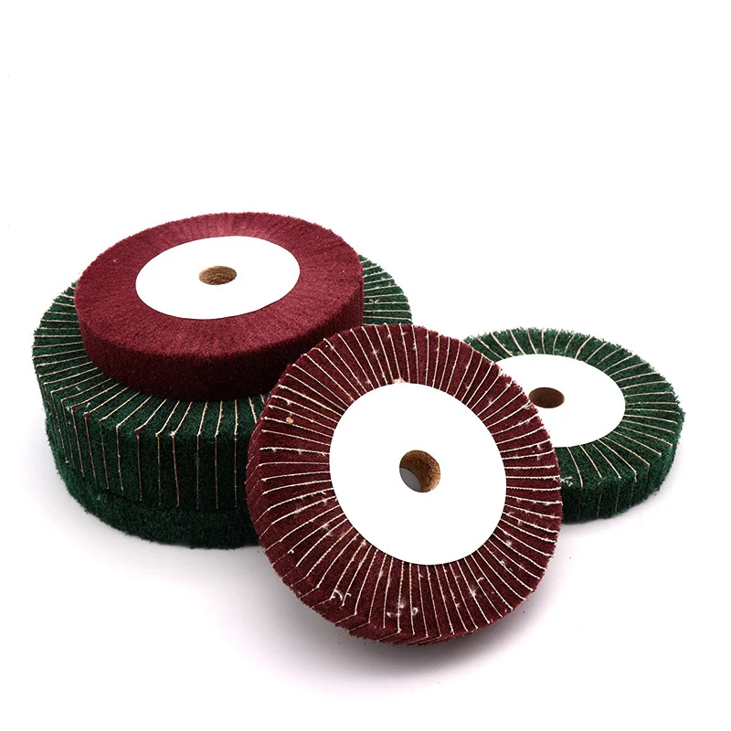 

150/200/250/300mm Abrasive Nylon Grinding Wheel Scouring Pad Non-Woven Flap Wheel With Sand Polishing Disc Buffing 6/8/10/12Inch