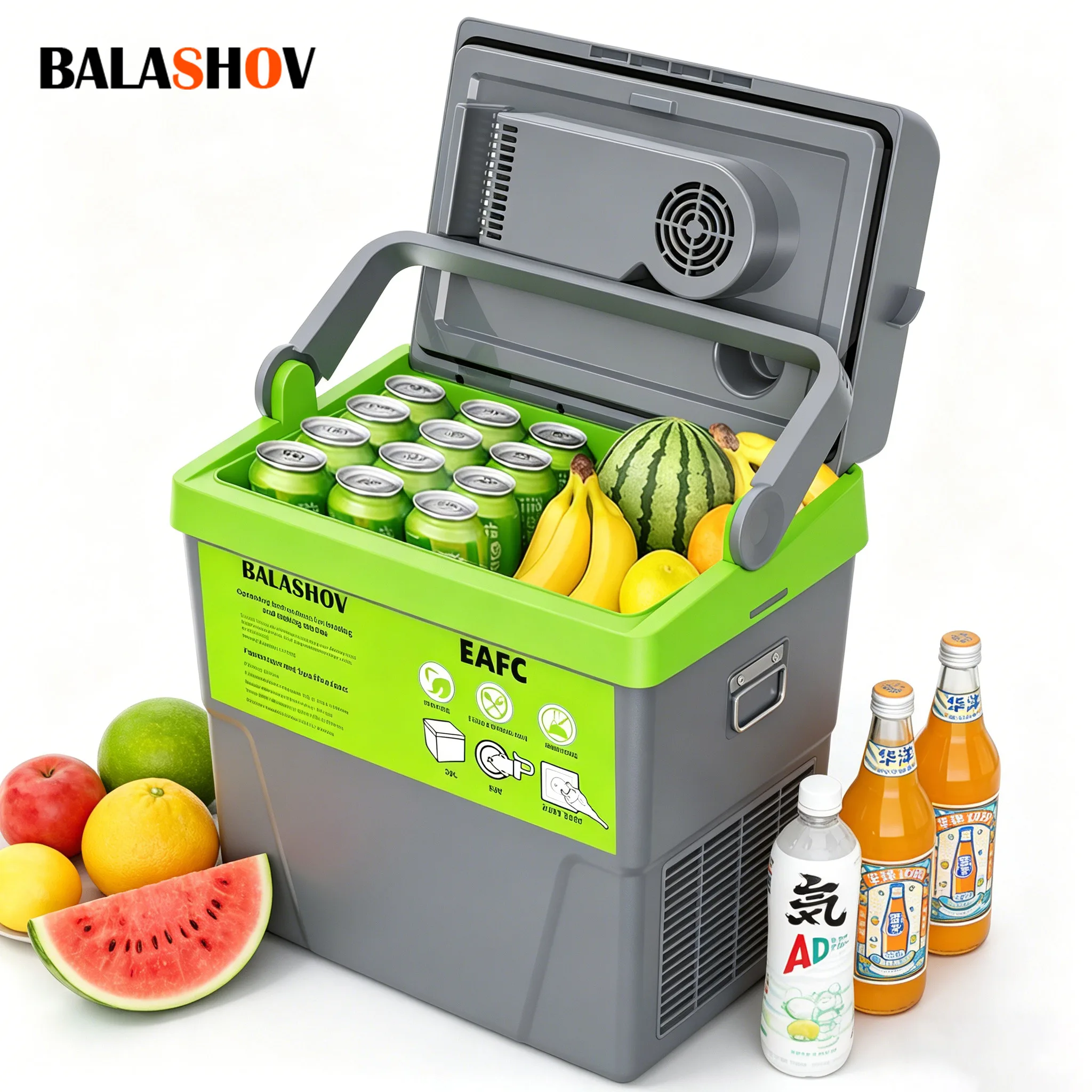 Mini Refrigerador Portátil de 20L, Enfriador de Doble Uso para el Hogar, Maquillaje, Viajes y Automóvil, Caja de 220V/12V CC para Camping