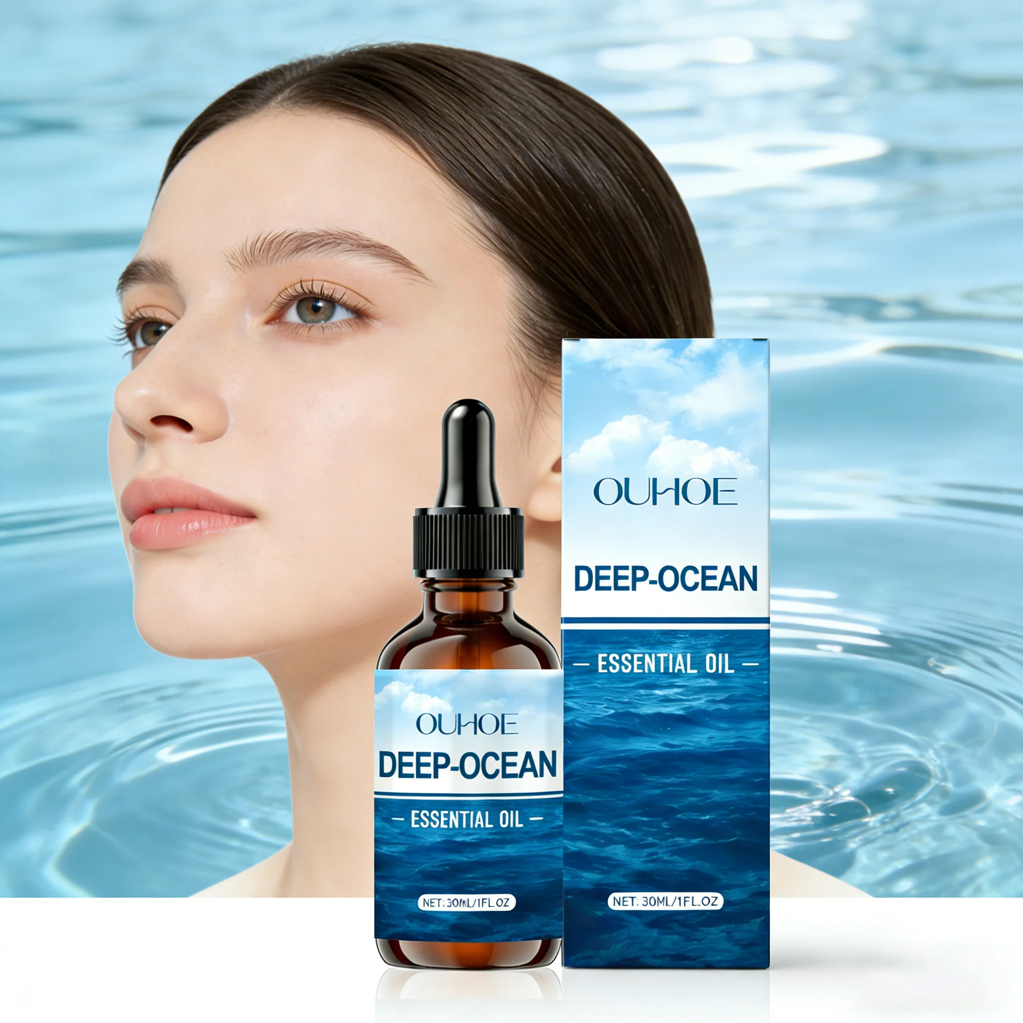 

OUHOE 30 мл Эссенция/Очищающее средство/Крем с эфирными маслами глубоководных морей для увлажнения, разглаживания и питания кожи лица. Косметическое средство для ухода за кожей.
