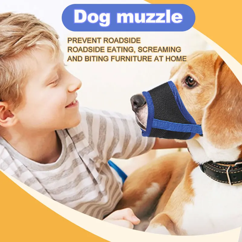 

Pet Muzzle Dog Muzzle Anti Biting Barking and Chewing，with Comfortable Mesh Soft Fabric and Adjustable Strap, Loop Muzzle Anti-