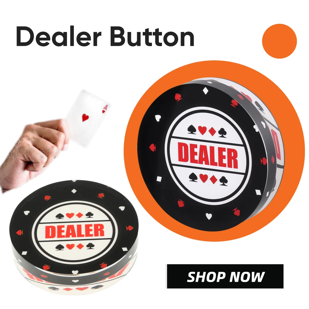 Bouton De Croupier Poker – 8,2 Cm En Acrylique – Accessoire Pour Tables De Jeux – Tournois Et Soirées Entre Amis