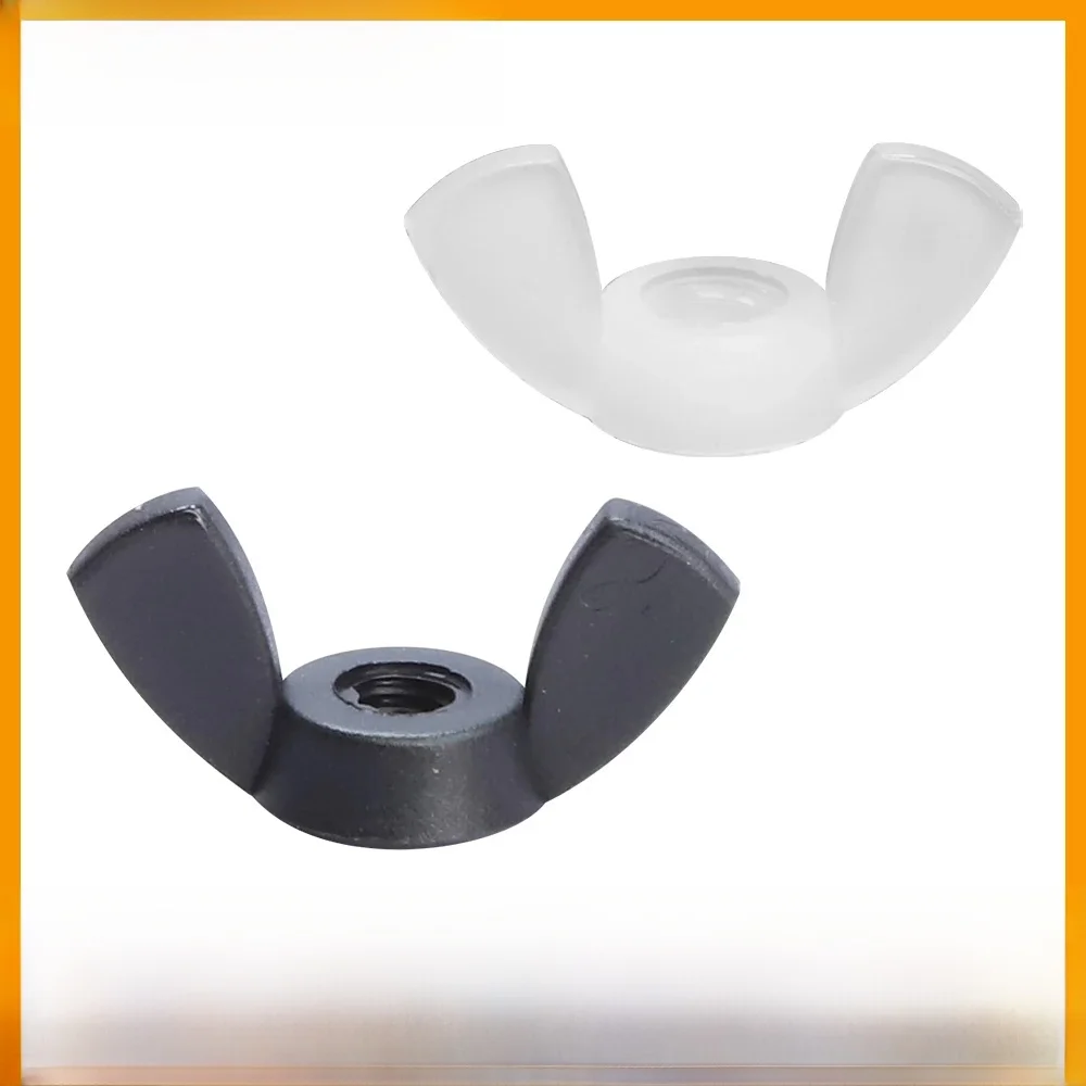 JUIDINTO 1/2/5/10 pièces écrous à oreilles papillon en Nylon M3 M4 M5 M6 M8 M10 noir blanc aile en plastique ajuster écrou de pouce