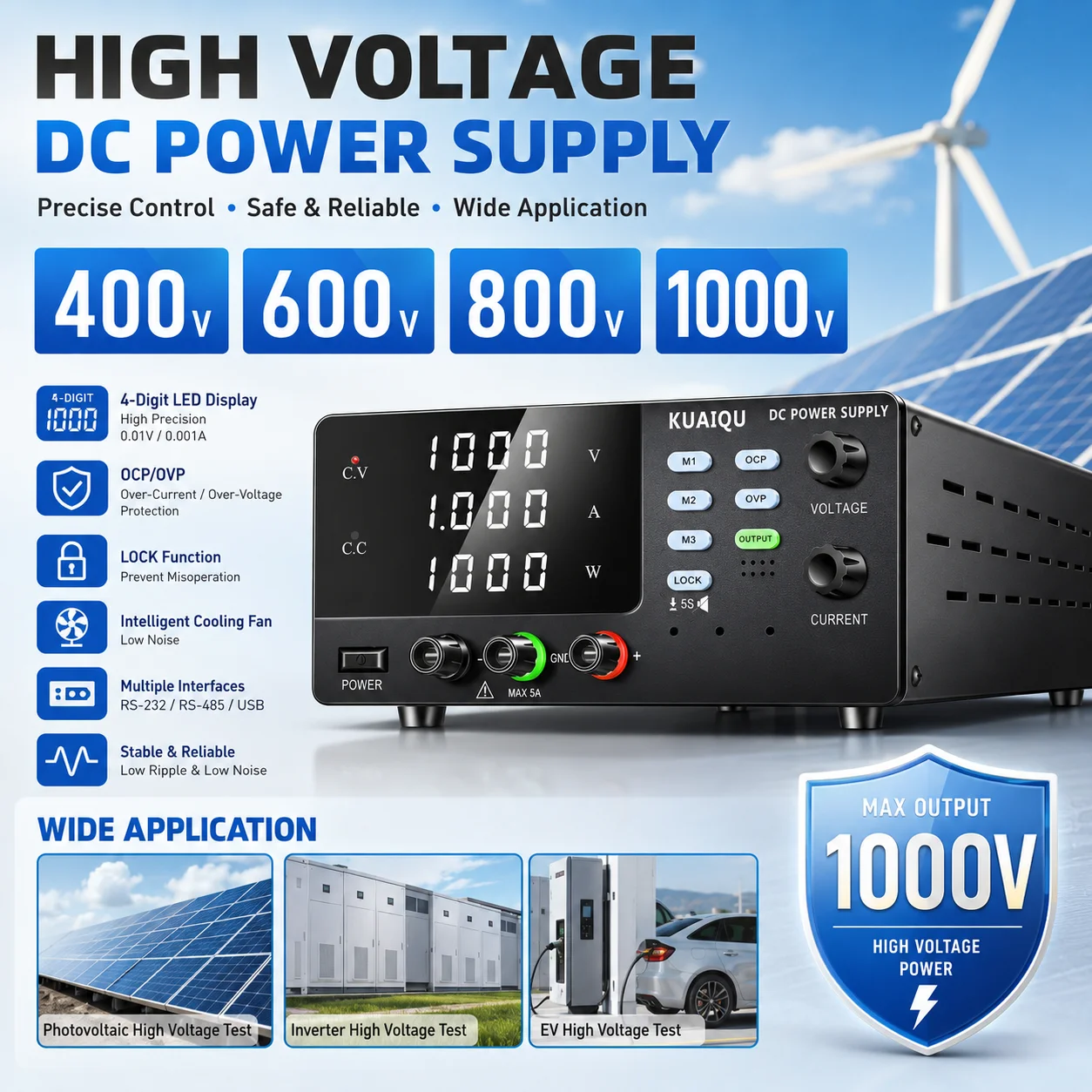 Dc Power Supply Variable - 1000V High Voltage DC Power Supply
