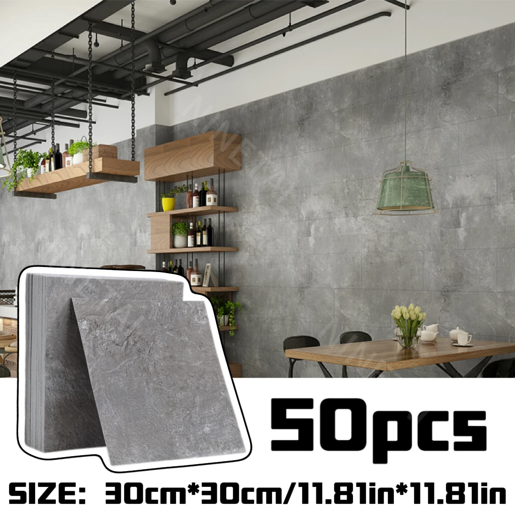 

Напольная плитка NINETAI Peel And Stick, 50 шт. виниловая доска с древесным зерном, 11,81 дюйма * 11,81 дюйма/48 кв. футов, кухонные коврики для пола