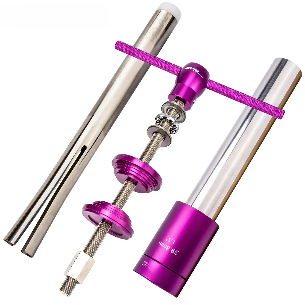 ZTTO Fahrrad-Headset-Press-Fit-Werkzeug zum Installieren und Entfernen, halbintegrierte Lenkbox, Gabel, Krone, Abstandshalter, Unterlegscheibe, Installationsfahrer