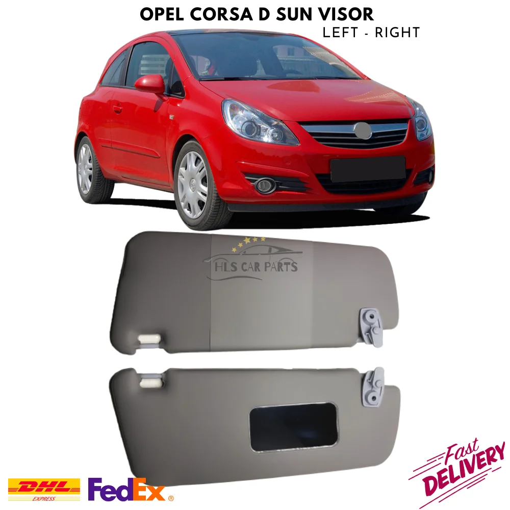 For Opel Corsa D Interior Sun Visor Protection Left Right 2 Pcs Car Accessories Replacement Parts Trim Fast Delivery