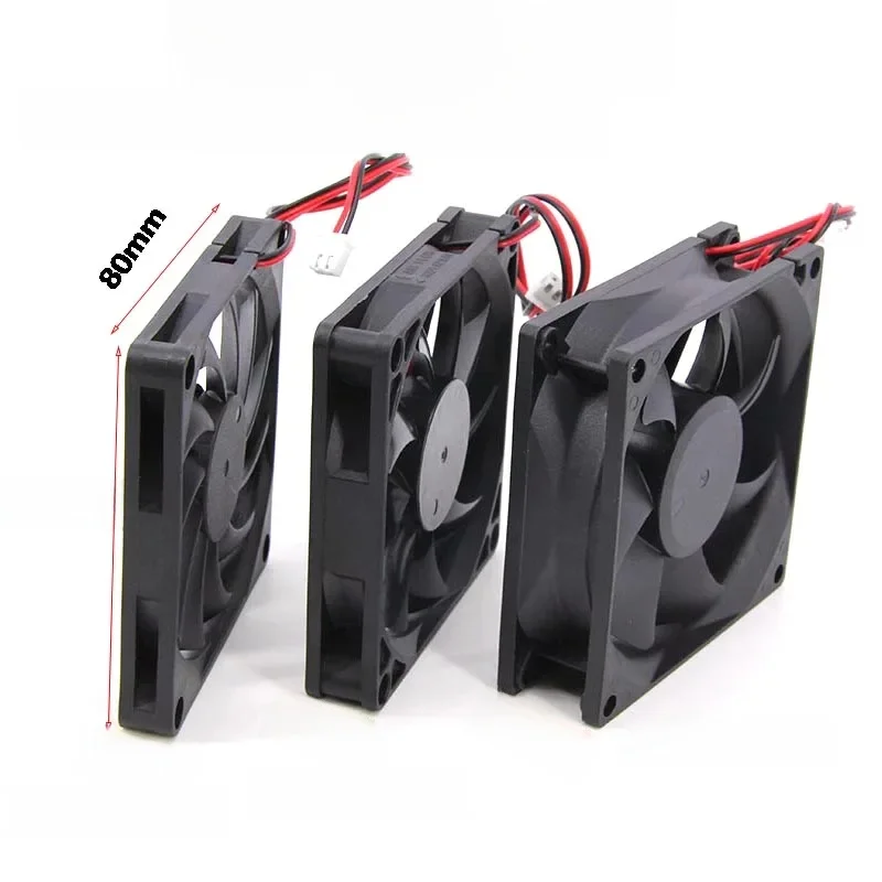 8cm 8010 8015 8025 DC 5V 12v 24V xh 2.54 2pin Bezszczotkowy wentylator chłodzący 80mmx25mm Radiator 80*80*15 Do obudowy komputera PC GPU — zdjęcie 2