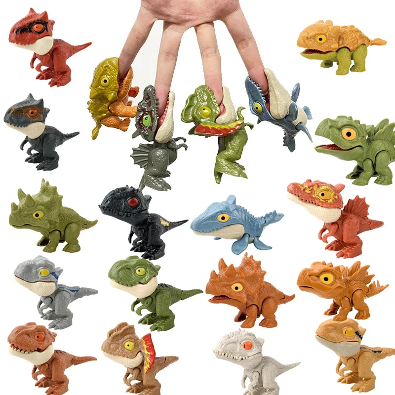 Digt dinosaure délicat tyrannosaure modèle mordre la main Fidget Jurassic Dino jouet pour enfants animaux articulations mobiles t-rex cadeaux