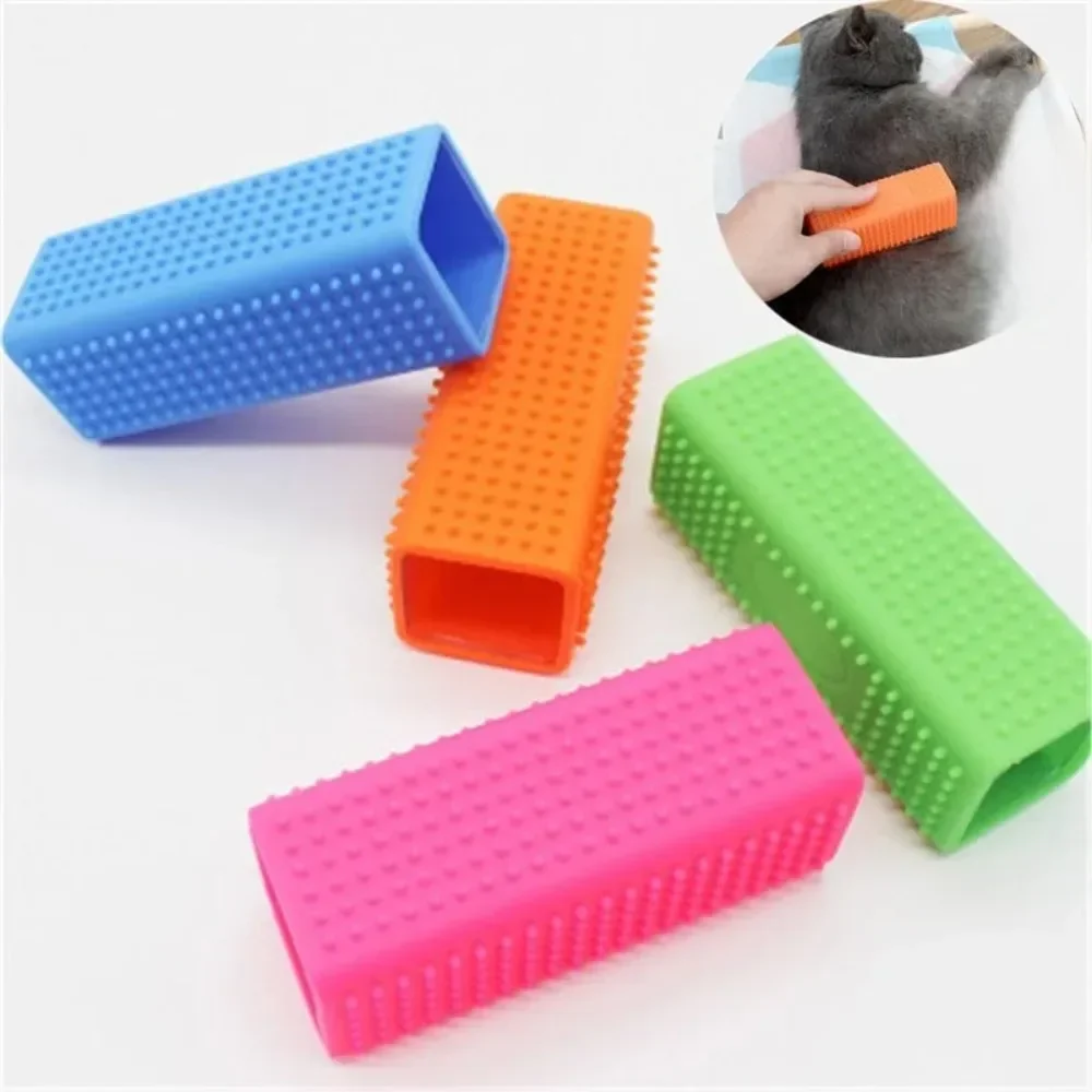 Siliconen Holle Rubberen Hond Haarborstel Remover Auto's Meubels Tapijt Kleding Schonere Borstel voor Honden Dierbenodigdheden Hond Haar Remover - afbeelding 2