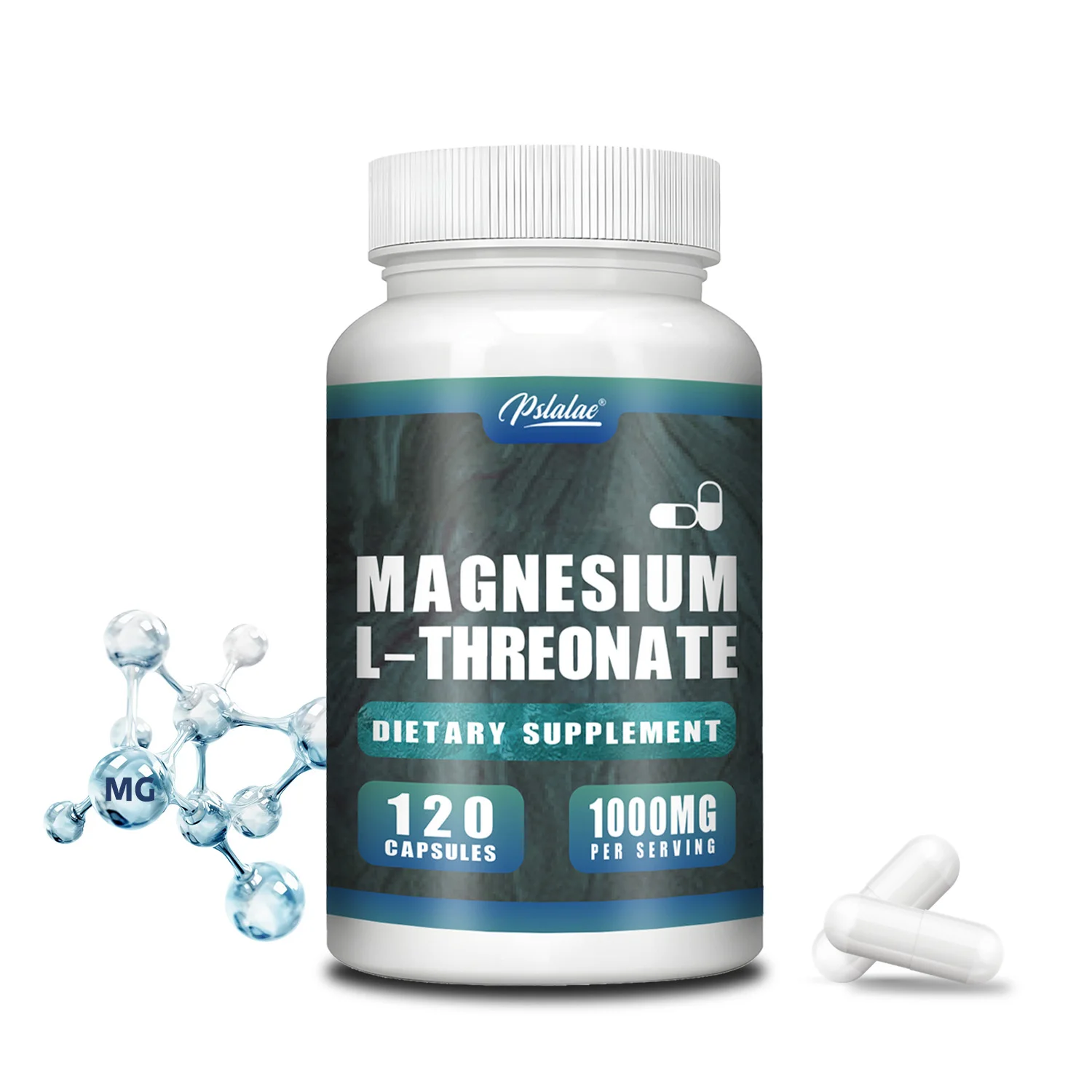 Magnesium L-Threonate - Supports Focus, Memory & Learning Brain Health, Boosts Nerve Energy, Sleep Support - 120 Capsules