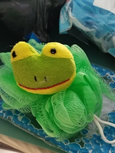 Bath Sponges Animal Kids Loofah Bath Pouf Mesh Animal Toy Bath Sponge Colorful Cartoon Body Scrubber Balls Shower Mesh for Kids photo review