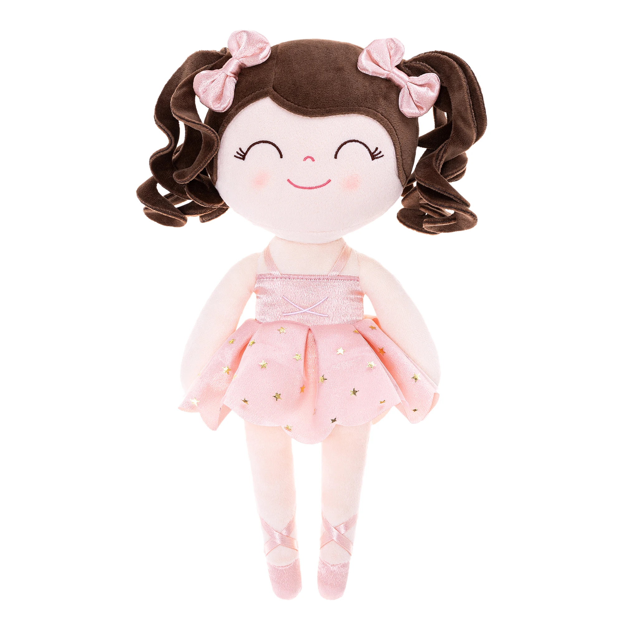 Cuddly Ballet Doll with Pink Shiny Dress, Ideal for Photography Moments