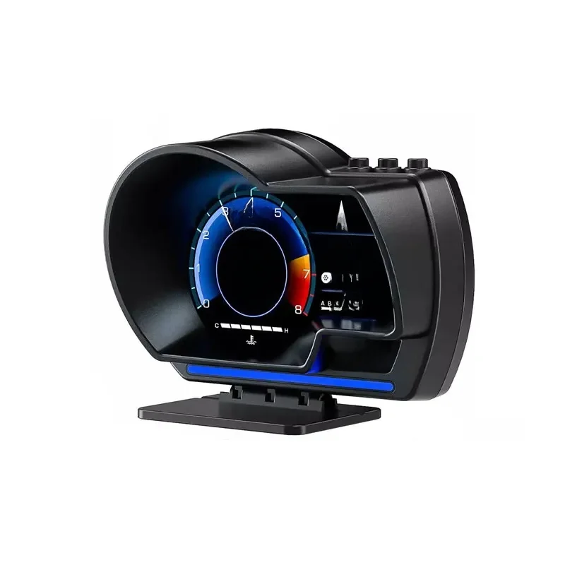Uniwersalny miernik dwustronny OBD2 i GPS Prędkościomierz Wyświetlacz przezierny Wielofunkcyjny miernik temperatury wody Turbo Akcesoria samochodowe HUD P6 — zdjęcie 2