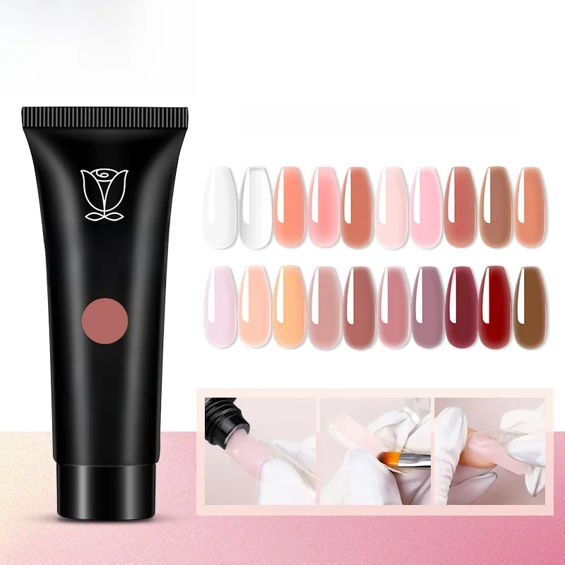 ROSALIND 12–60 ml Poly-Nagelgel in Salonqualität, semi-permanentes Acryl, flüssige Nagelkunst,