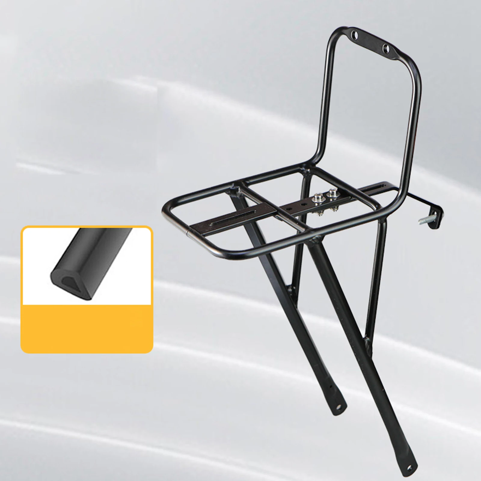 رف أمامي للدراجة، رف معدني لحمل الأمتعة، رف حامل أمامي للدراجة، خفيف الوزن لملحقات ركوب الخيل أثناء السفر #4