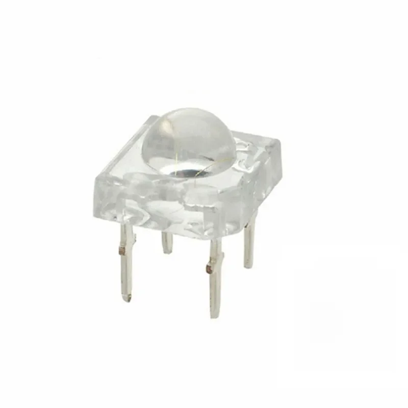 100 sztuk 5MM Piranha czerwona dioda LED DIP-4 Super Flux przezroczysta Ultra jasna woda przezroczysta soczewka lampa 4 Pin 7.6X7.6MM — zdjęcie 2