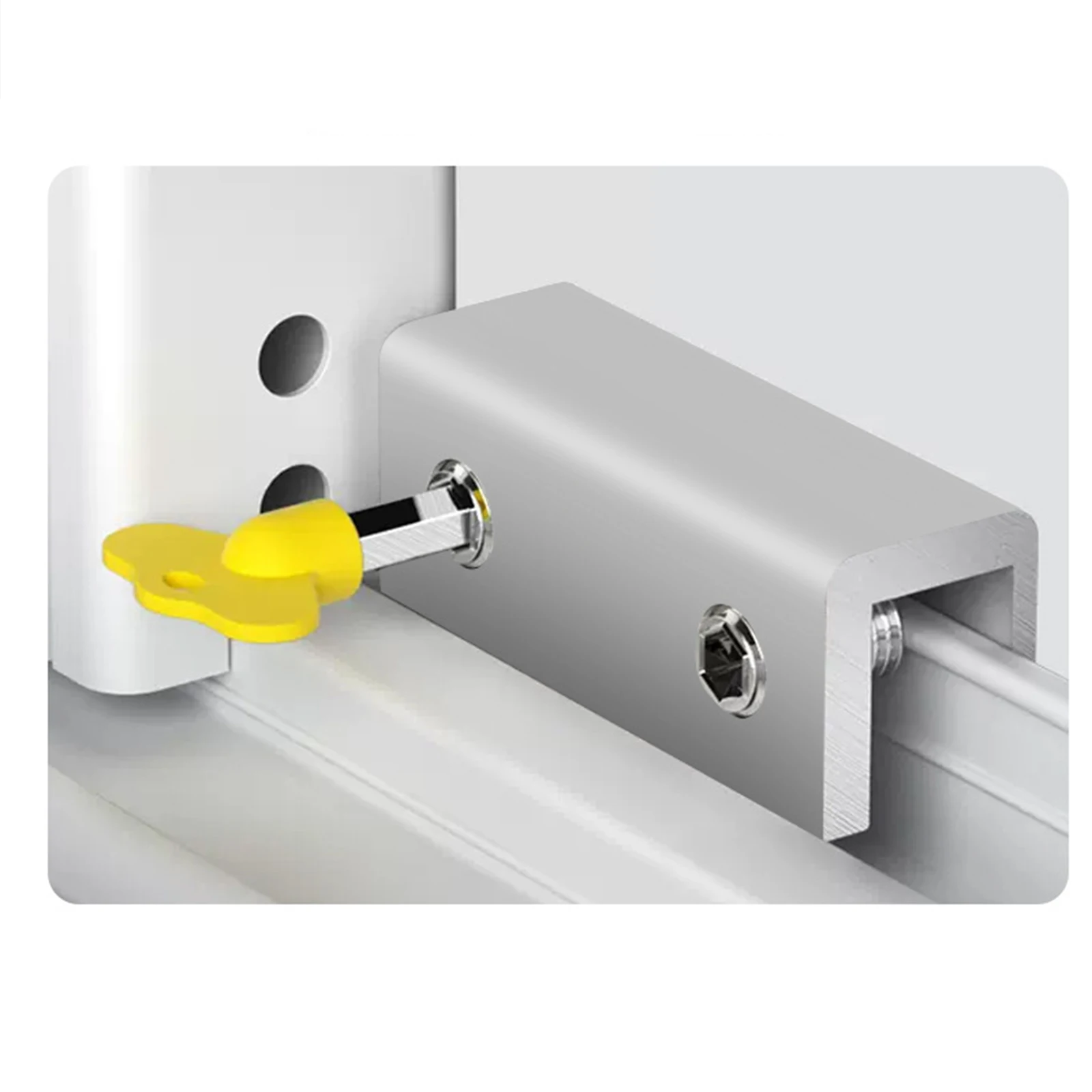 Window Lock Stopper with Key Hardware Aluminum Alloy Kids Window Security Lock Anti-theft Windows Stopper Professional for Home