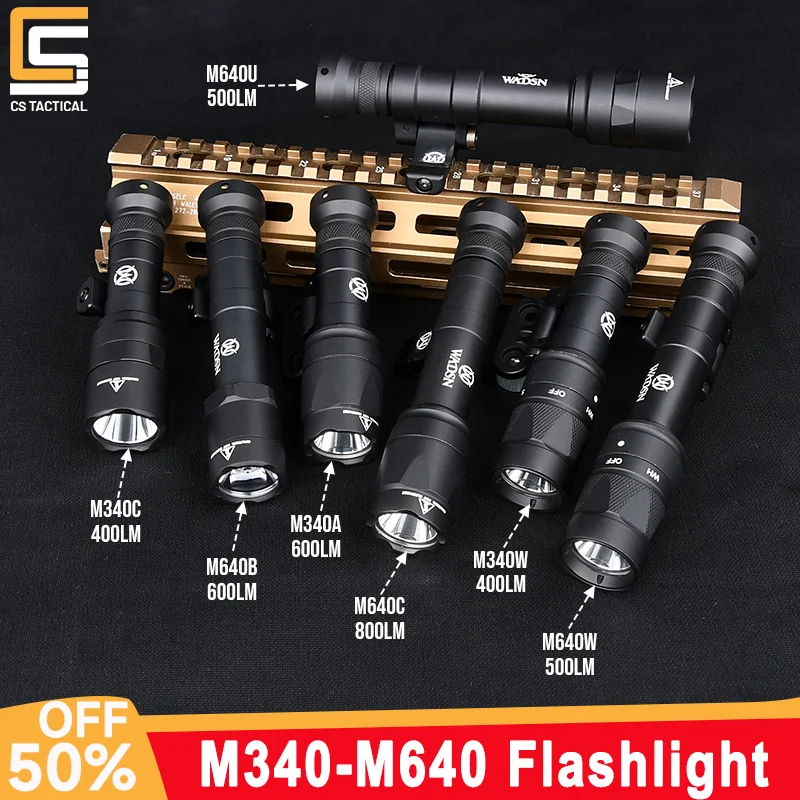 

WADSN Airsoft M600 M300 Tactical Flashlight M640 M340 Hunting Weapon Scout Light Rail Rotating Base Fit M-Lok Keymod Rail Mount