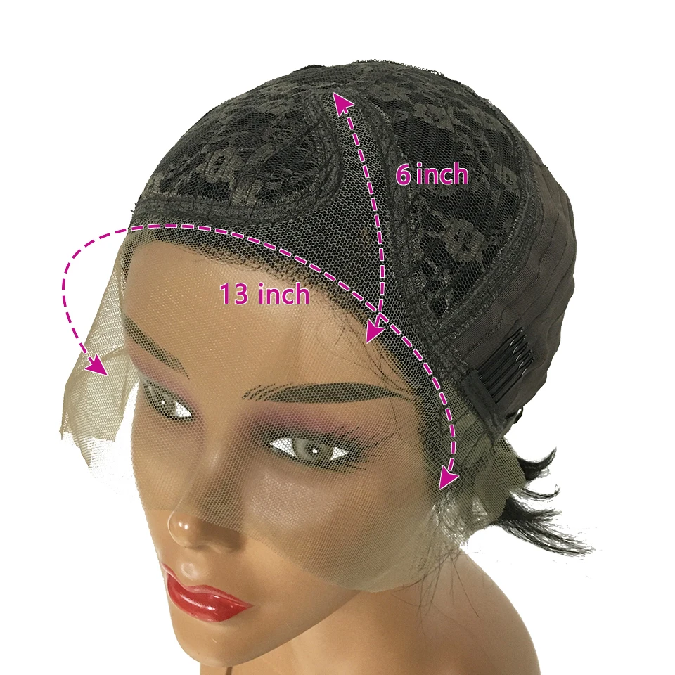 Parrucca Pixie Cut parrucche di capelli umani in pizzo trasparente parrucca corta diritta parrucca in pizzo con parte a T Prepluck capelli umani brasiliani per le donne