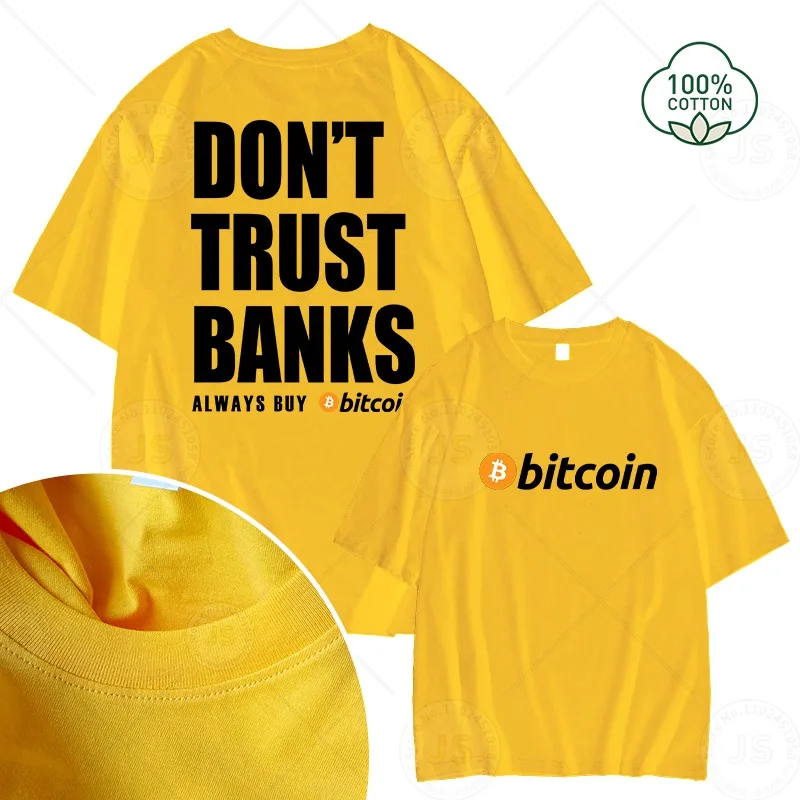 100% Cotton Bitcoin T-Shirt Ethereum Men Short Sleeve Crypto Basketball Shirt Casual Loose Sports Top Gift Clothing Girls Tees