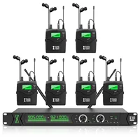 Sistema de Monitoreo Inalámbrico UHF XTUGA RW2090 902-928MHz para Cantantes y Artistas, Múltiples Transmisores, Sincronización IR, Alcance de 230 pies, USB