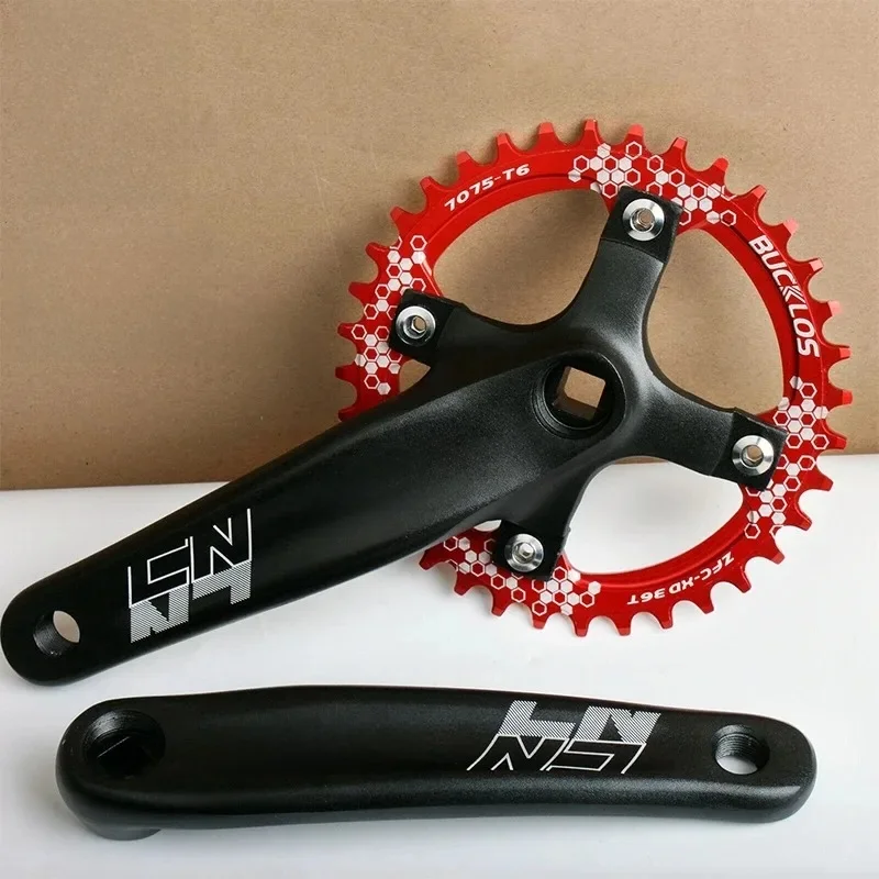 AliExpress BUCKLOS 104BCD MTB Bike Crankset Aluminum Alloy 170mm Crank Narrow Wide Chainring 32/34/36/38/40/42T Bicycle Crankset Part