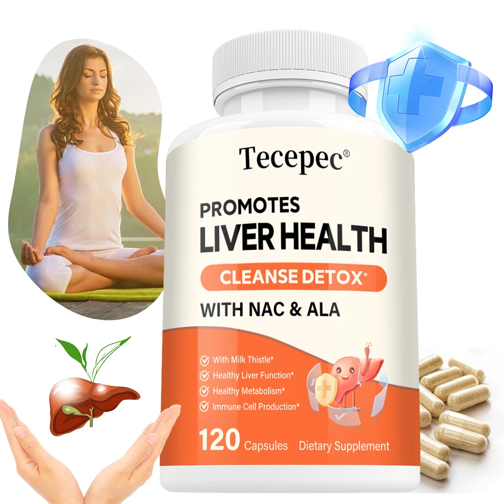 Milk Thistle, NAC & ALA Capsules, Herbal Nutritional Supplement, Supports Liver Detox, Cleanse & Whole-Body Oxidative Balance