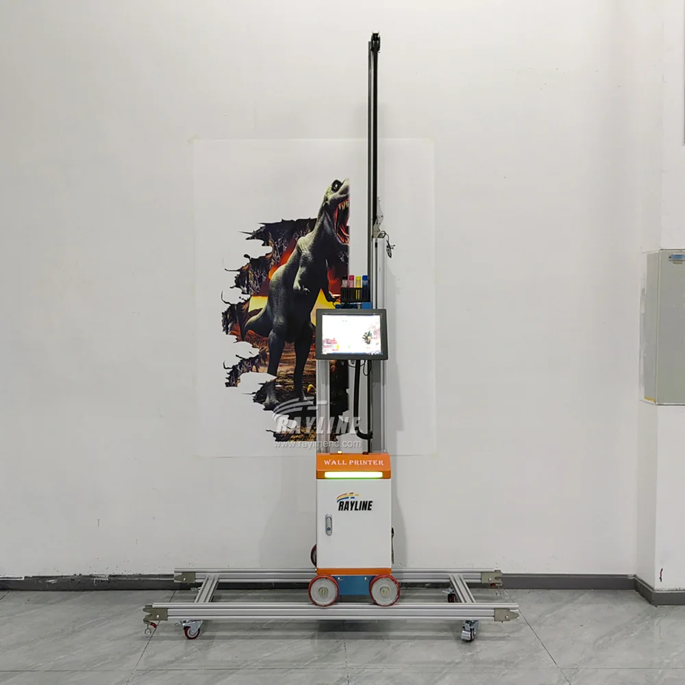 AI 4K آلة طباعة الجدار المحمولة بنقرة واحدة أضعاف ثلاثية الأبعاد 4D 5D عمودي الأشعة فوق البنفسجية جدار في الهواء الطلق داخلي أداة طابعة فنية منزلية