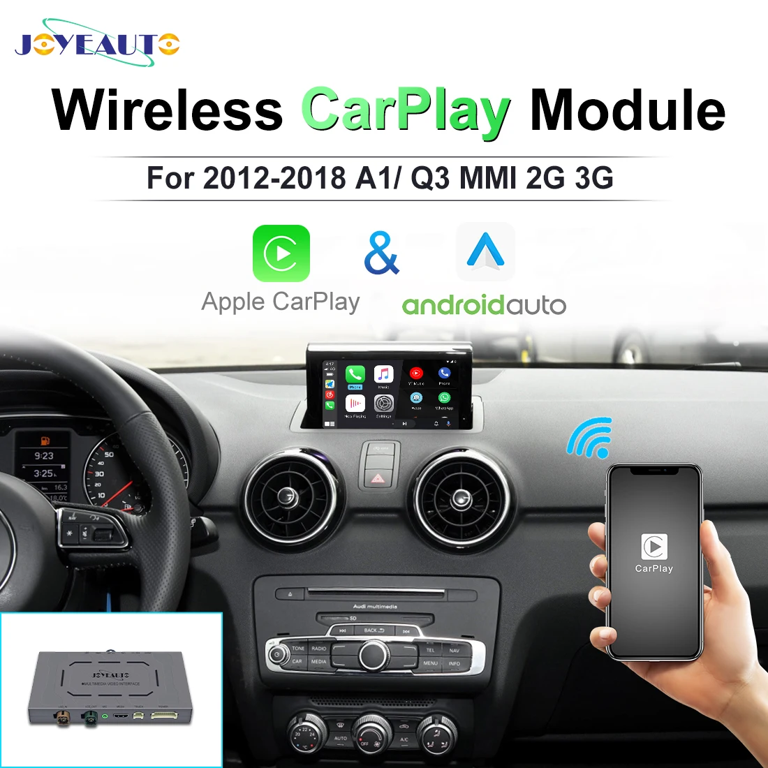 

Joyeauto CarPlay Box для Audi A1 Q3 2012 2013 2014 2015 2016 2017 2018 Android авто беспроводной Apple Carplay Netflix динамик радио