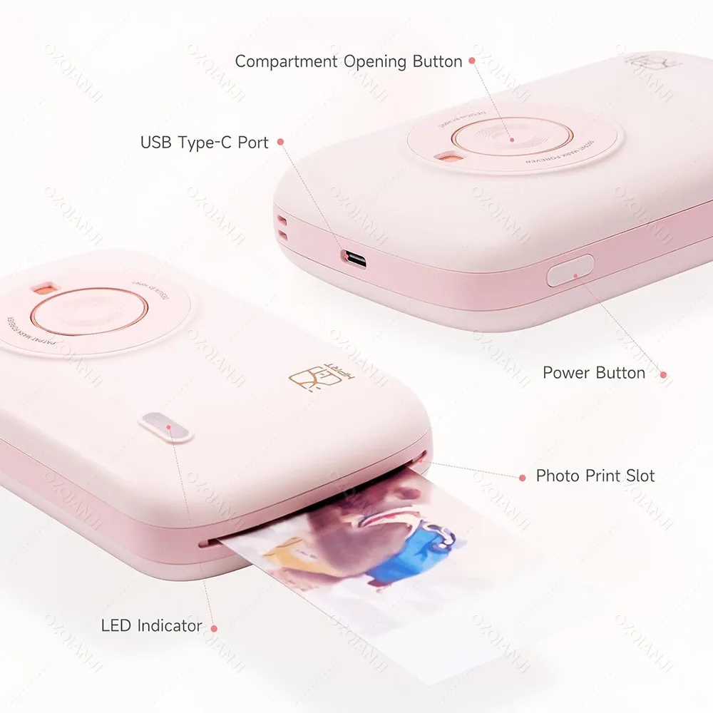 HPRT CP2100 Portable Photo Printer Portable Mini Color HD