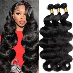 12A Human Hair Bundle Body Wave 3 Bundles Human Hair 24 26 28 Inch 100% Unprocessed Brazilian Virgin Body Wave Human Hair Bundle