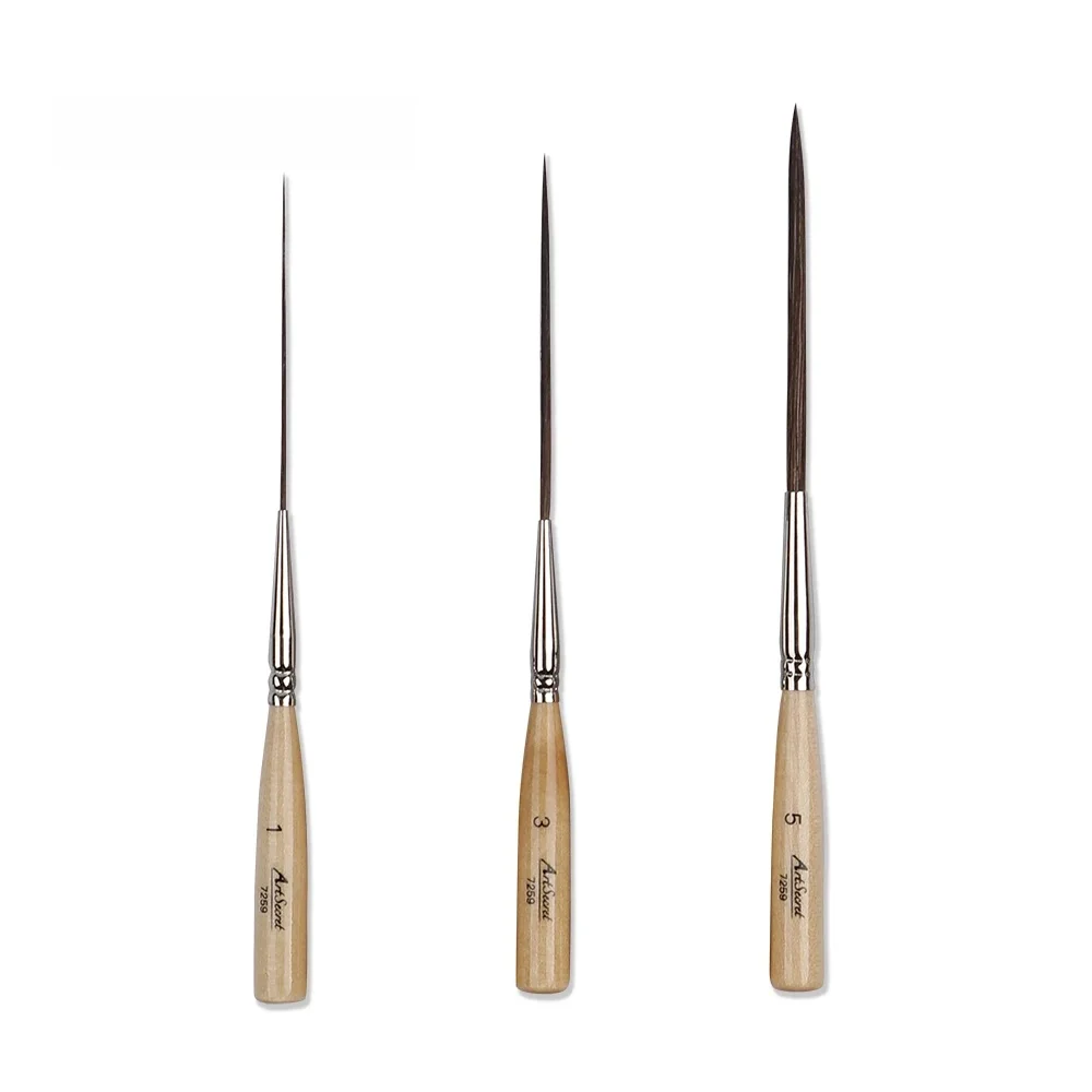 Artsecret Long Liner Detail Pędzle do malowania Premium Włosie bydła Paznokcie Art Striping Pędzel akwarelowy 0,8 1,2 2,8 — zdjęcie produktu 7