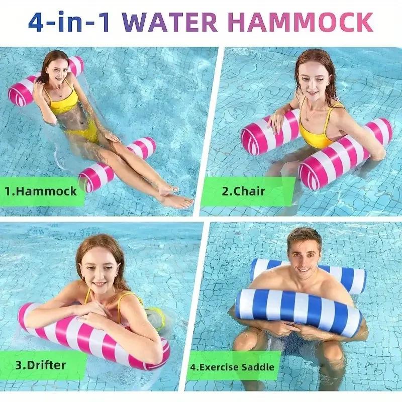 1PC Inflatable Float Hammock floaties for adults Perfect for Poolside Lounging This Summer Water Play Accessories