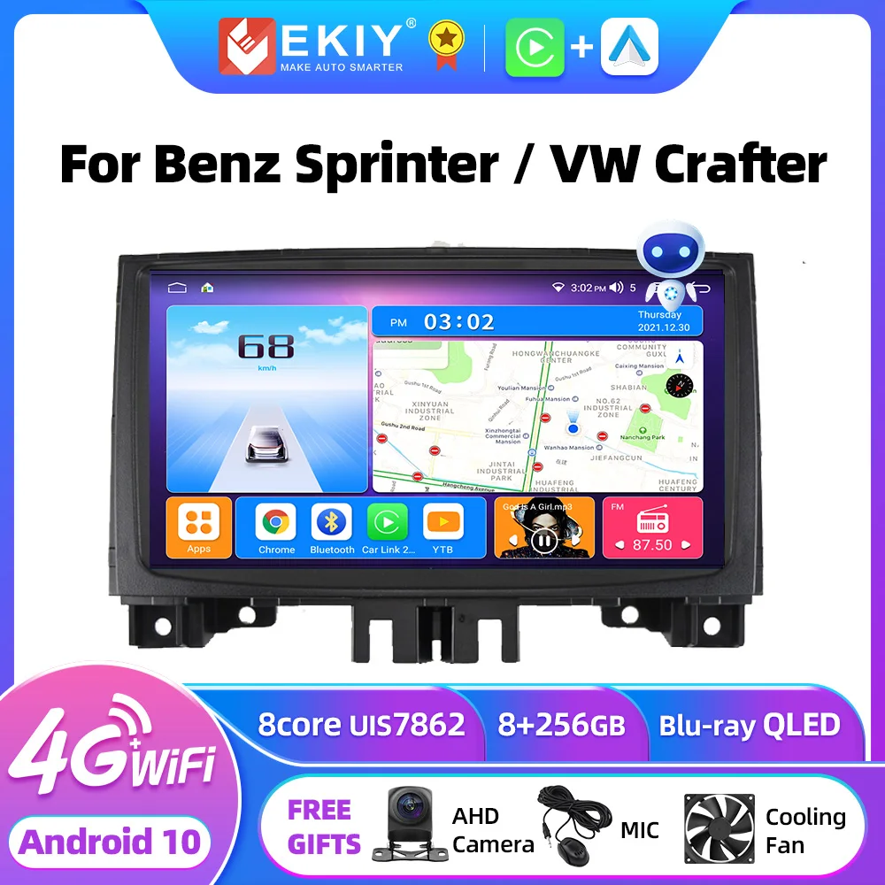 

EKIY T7 Wireless CarPlay Android Auto Radio For Benz Sprinter Volkswagen Crafter 2006 - 2016 Stereo Car Multimedia Video Player