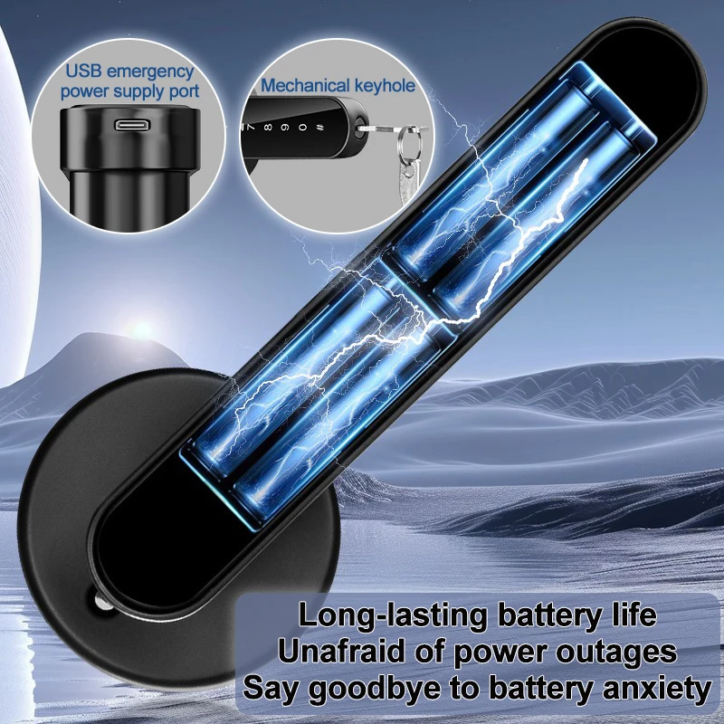 Intelligent Fingerprint Lock with Remote Management via App Bedroom & Storage Area Swipe Open Password Lock Fingerprint Recognit