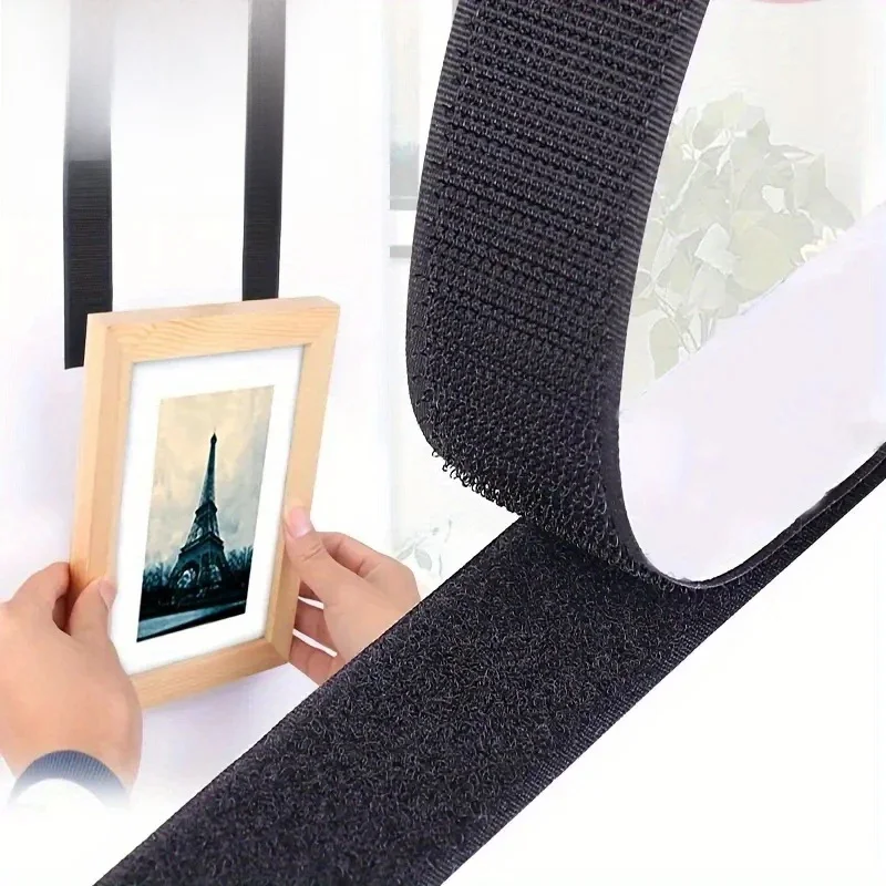 5-25M Velcro Hook and Loop Tape, Selbstklebendes Band, Starker Kleber für Kabel, Magisches Tape für DIY-Projekte zu Hause, Klebeband für Kabelmanagement, Klebstoffband für Heimgebrauch und
