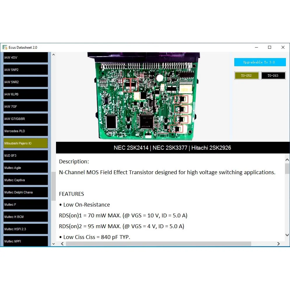 Software de reparación ECU, hoja de datos Ecus 2,0, esquemas PCB con componentes electrónicos de ECU de coche e información adicional para Bosch