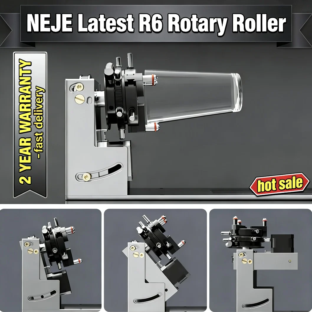 

NEJE Laser Rotary Roller Laser R6 INDIVIDUAL A-AXIS ROTARY Rotating for Cylindrical Objects