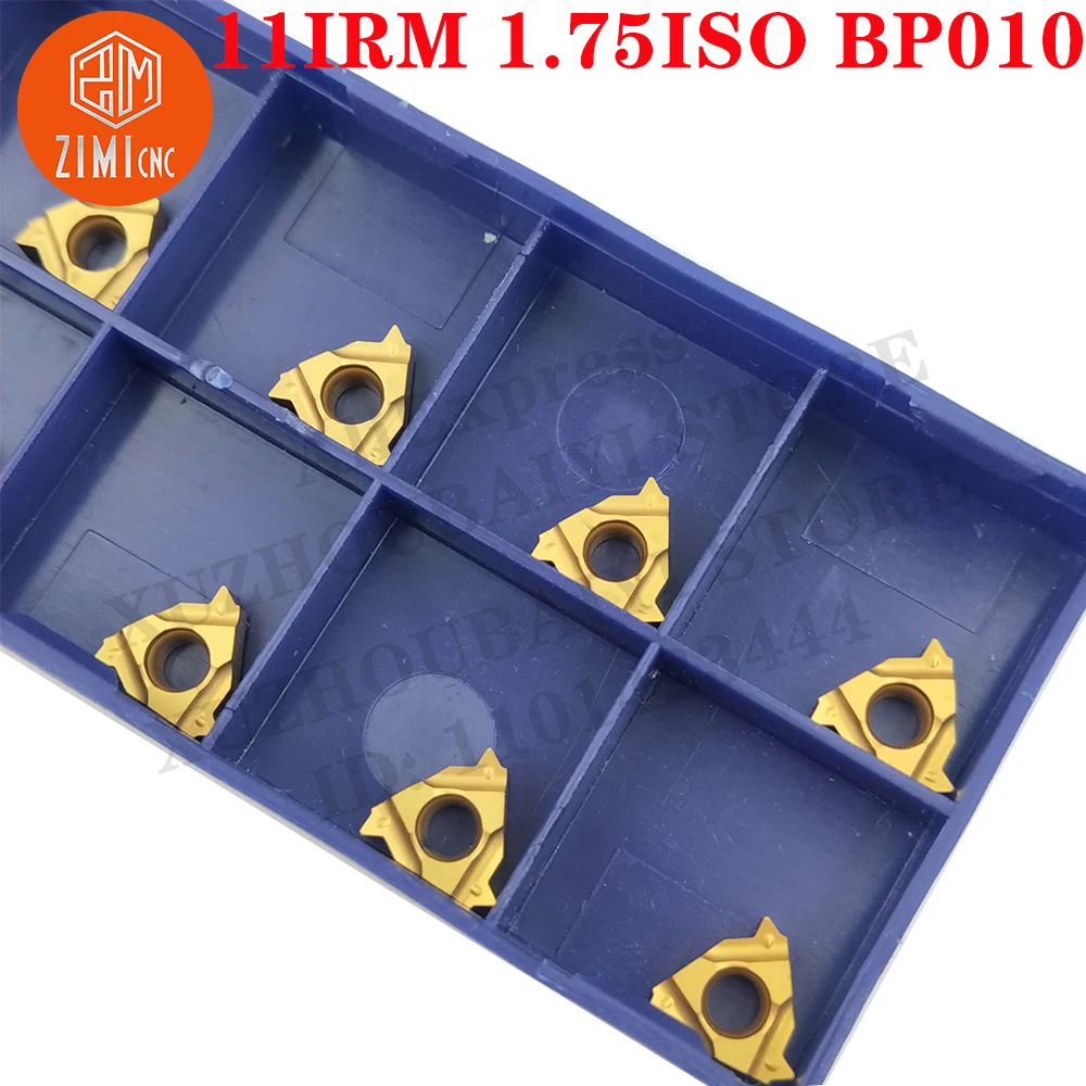 10 pezzi 11IRM 1,75ISO BP010 11IRM 1,75ISO interno Lame per filettare Inserti CNC Inserti in carburo Lama per tornio taglierina Strumenti di filettatura