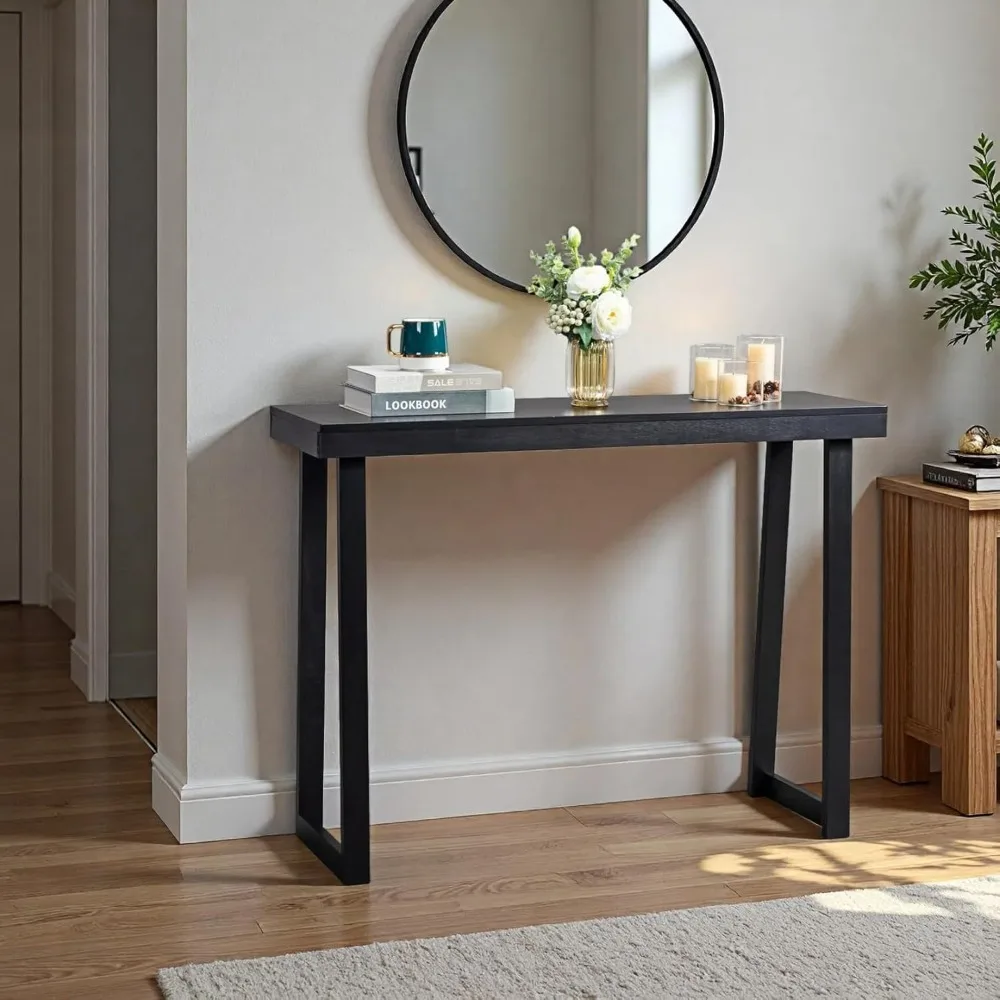 

Narrow Console Table, 36 Inch, Sofa Table, Solid Wood Entryway Table for Hallway, Behind The Couch