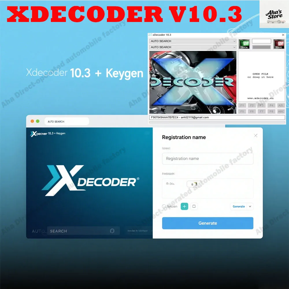 

Latest XDecoder 10.3 with Keygen obd2 scanner DTC Remover DTC OFF Delete Software Disable Error off DTC Remover for many Laptops