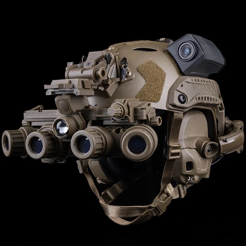 Hełm Taktyczny GPNVG 18 Gogle Noktowizyjne NVG Model DUMMY Wersja Termowizyjna Fuzja Termiczna Akcesoria Dekoracyjne do Hełmu Airsoft Rekwizyty — 2