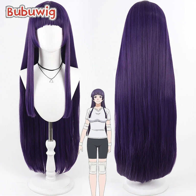 bubuwig-合成毛髪-長谷川愛野-コスプレウィッグ-大きな女の子が好きですか？-朝永あやの-100cmロング-パープルウィッグ-耐熱